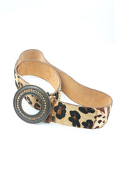 חגורת עור ויניטג בסטייל מנומר-ציטה- OS